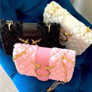 Cross Body Fur Purses